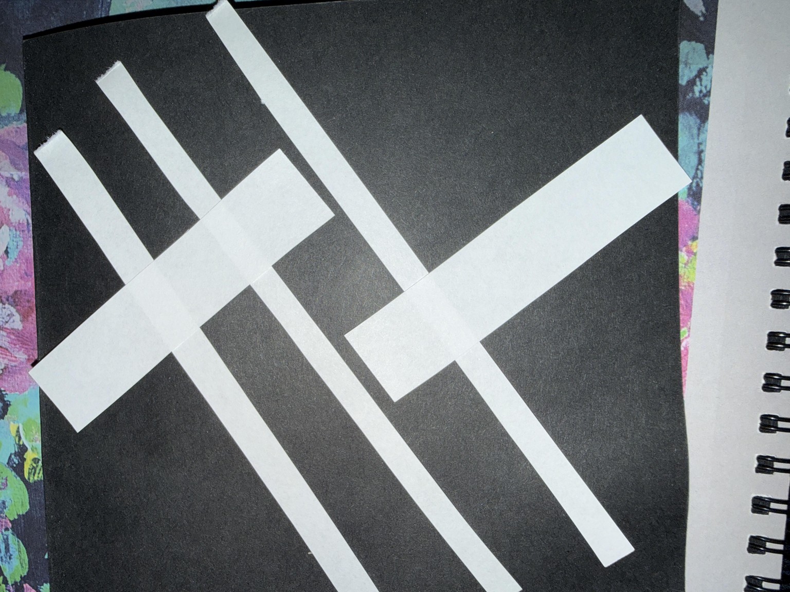 Composition experiments on black paper - image 4 - student project