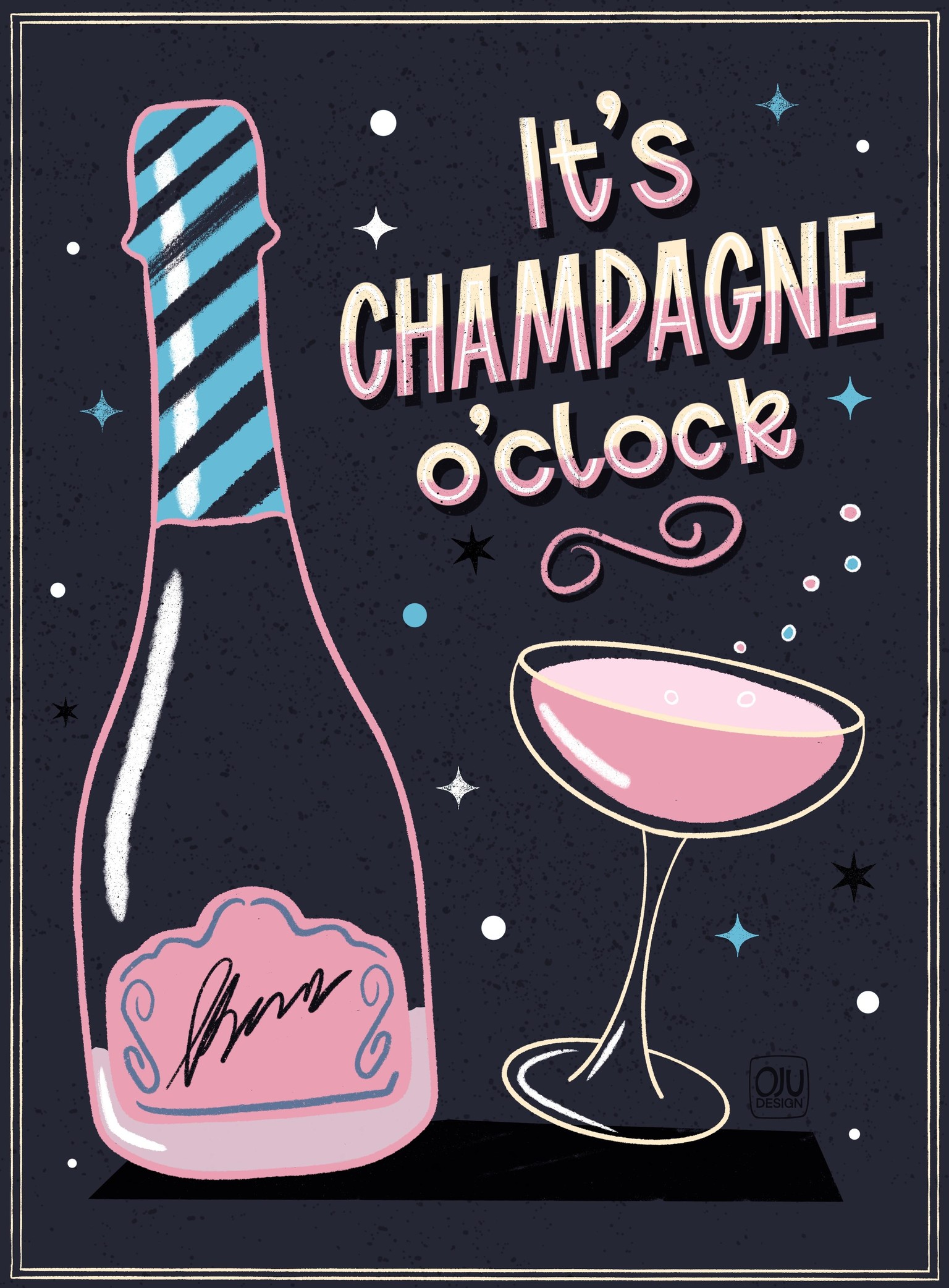 Champagne chalkboard - image 1 - student project