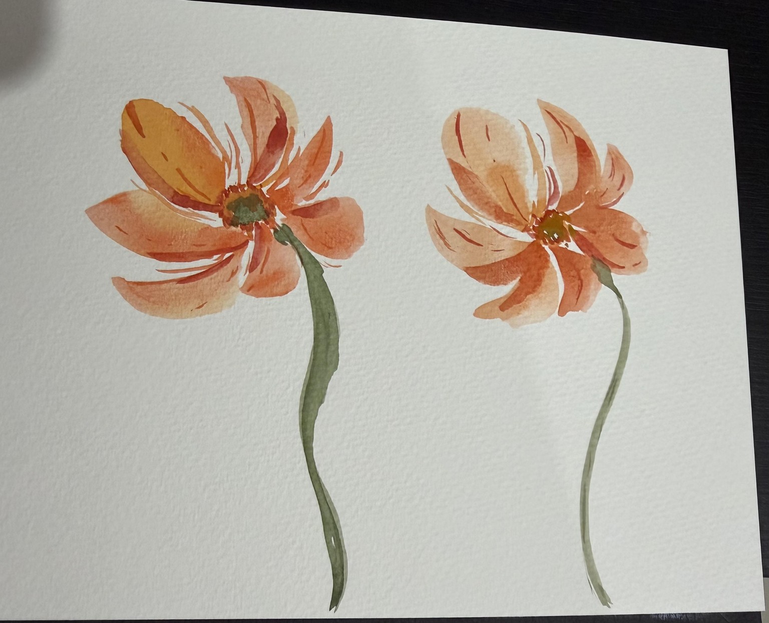 My practice orange poppy flower - image 1 - student project