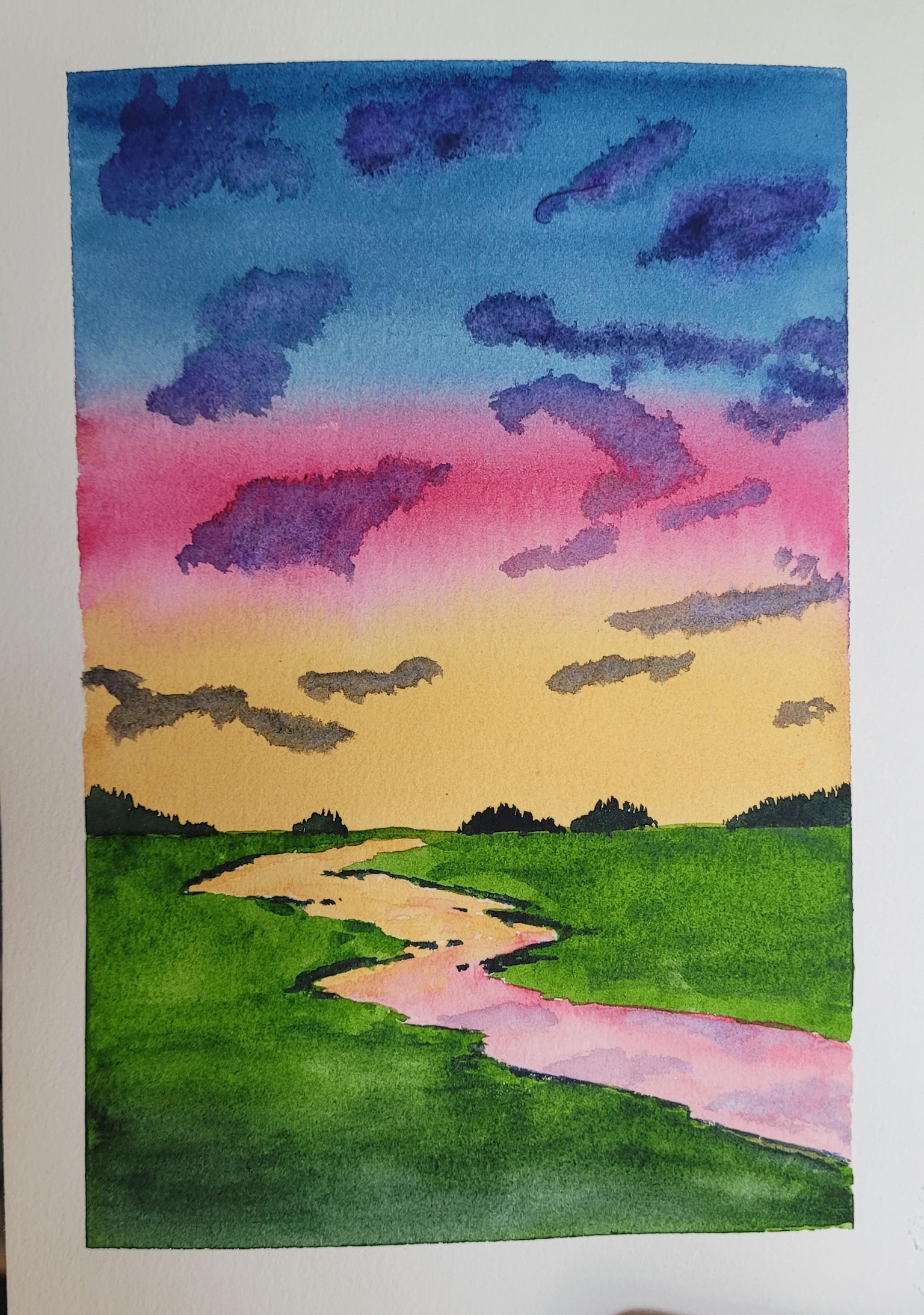 Dreamy Landscape Class Paintings - image 7 - student project