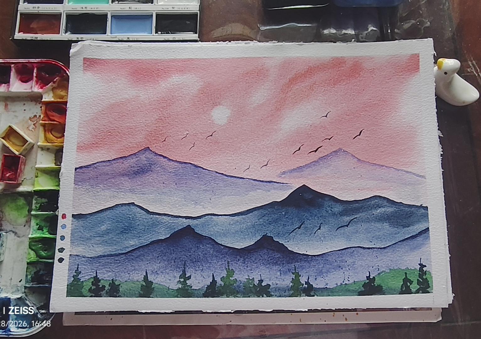 Mist peachy landscape - image 3 - student project