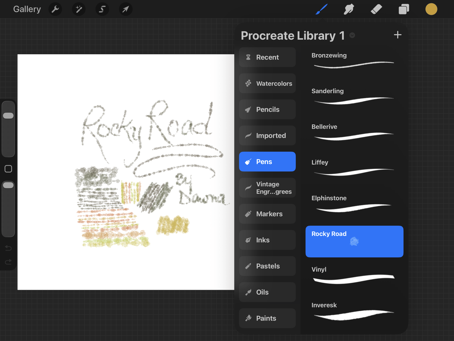 Rocky Road Procreate Brush - image 1 - student project
