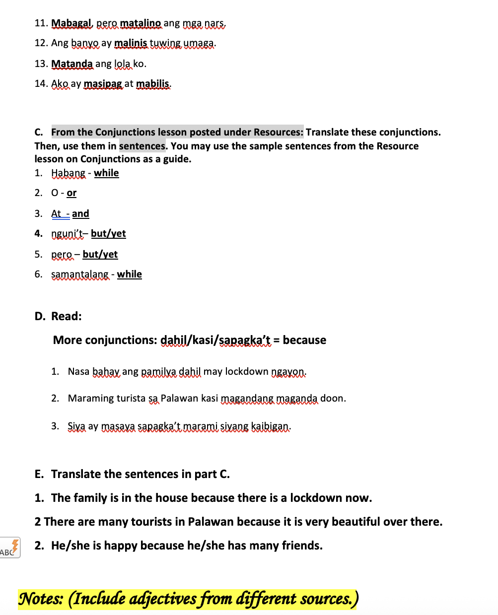 Filipino: Nouns, Adjectives, and Verbs - image 9 - student project