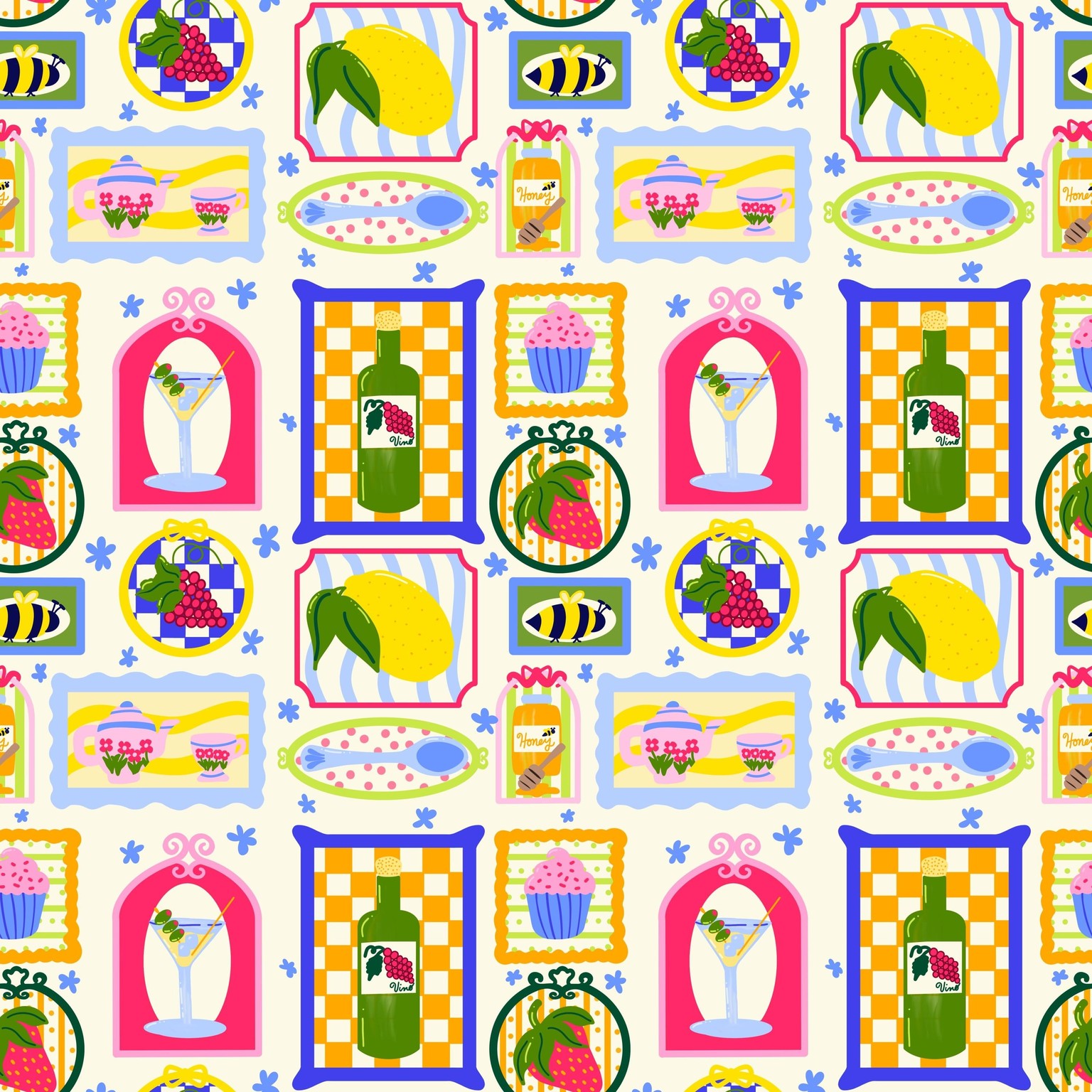 Framed Illustration Pattern - image 2 - student project