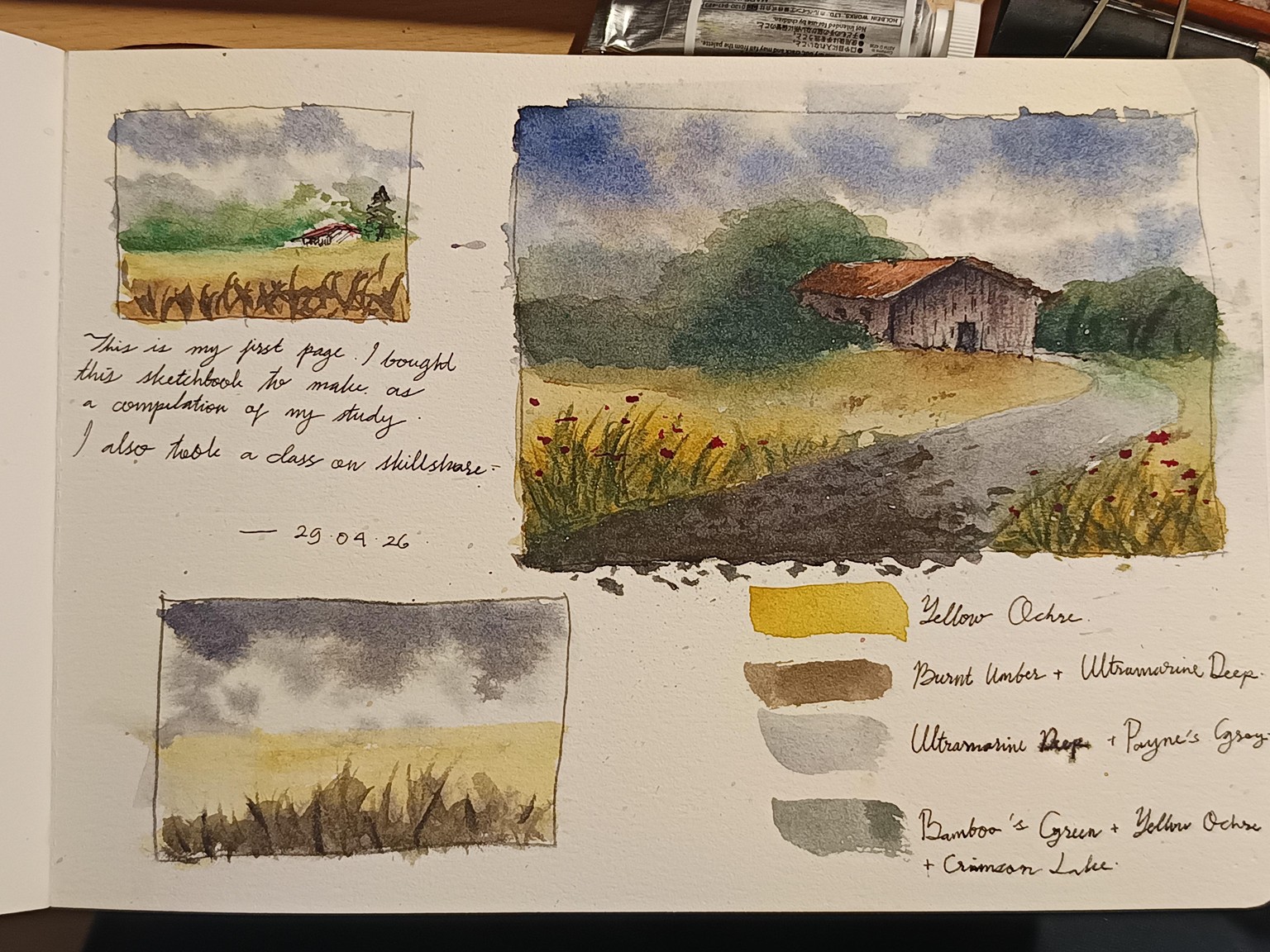 first project, first sketchbook page - image 1 - student project