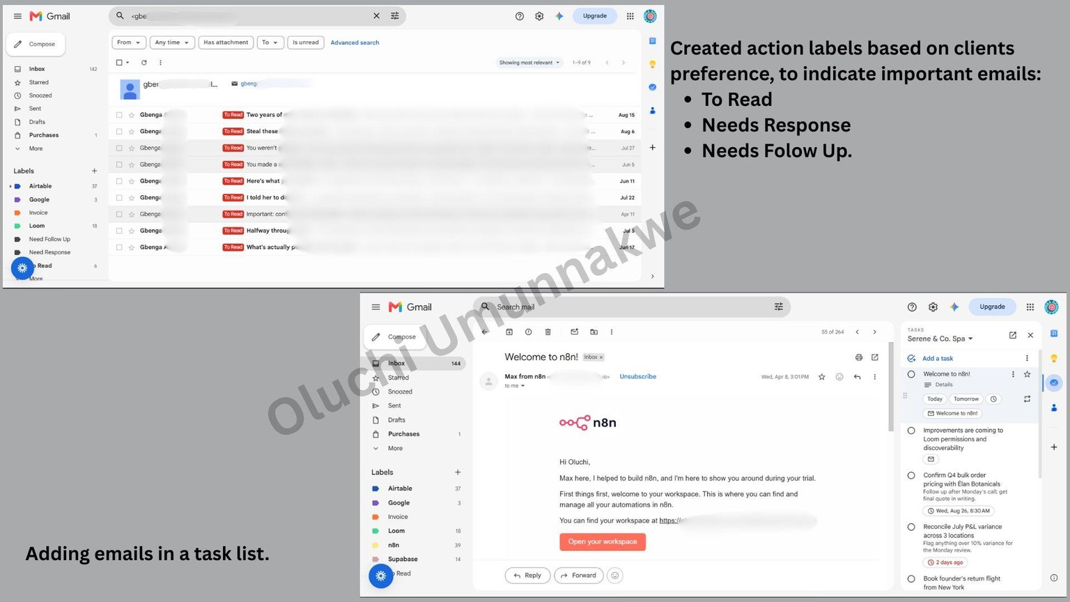 Inbox Management for my Client Amara - image 3 - student project