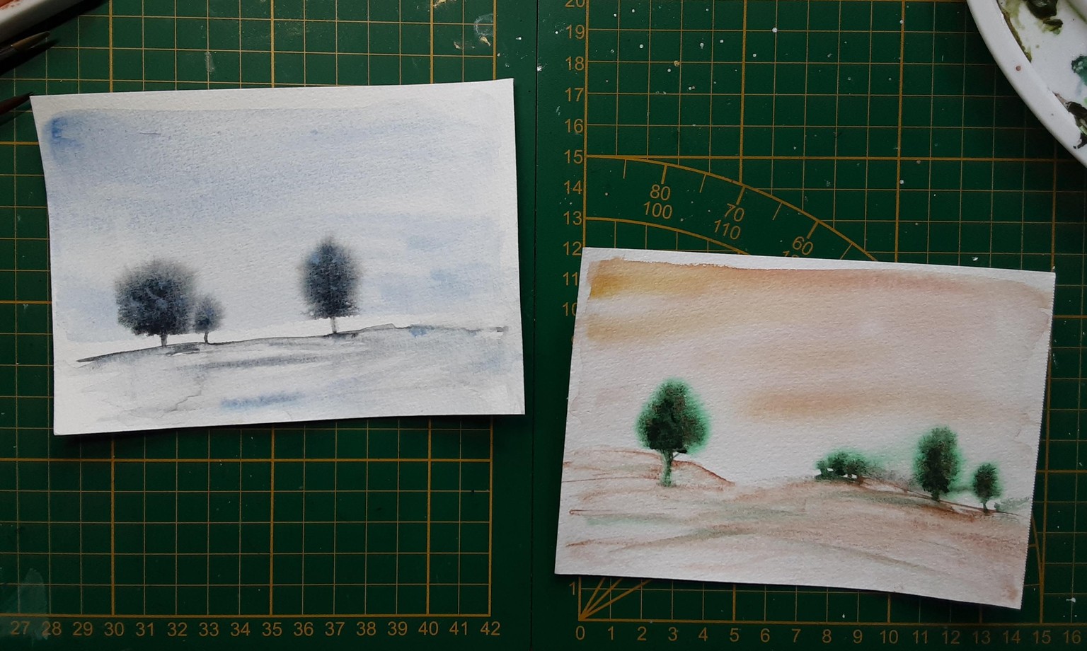 Minimalist watercolour landscapes - image 4 - student project