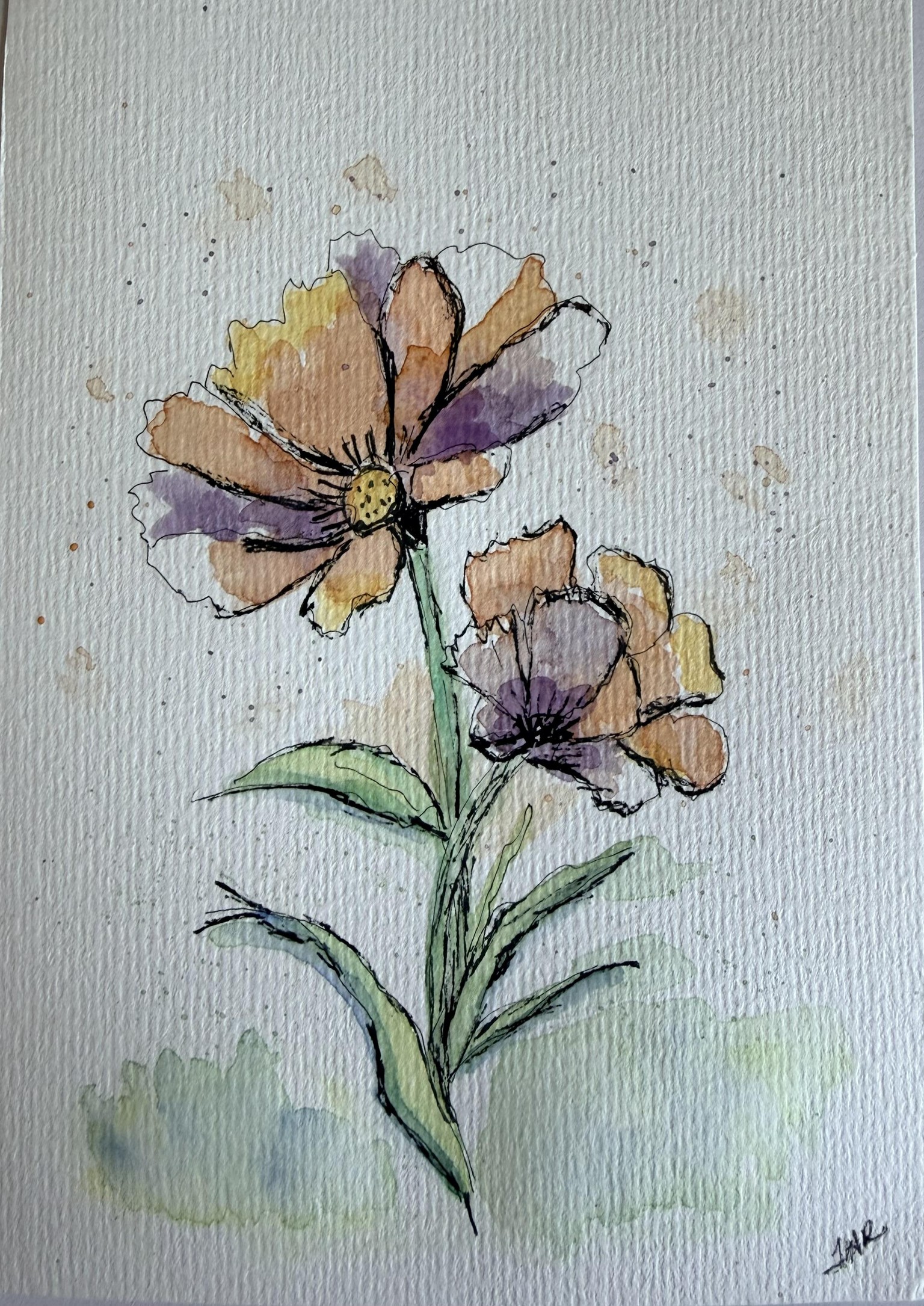 Lovely Pen & Wash Flowers - image 1 - student project