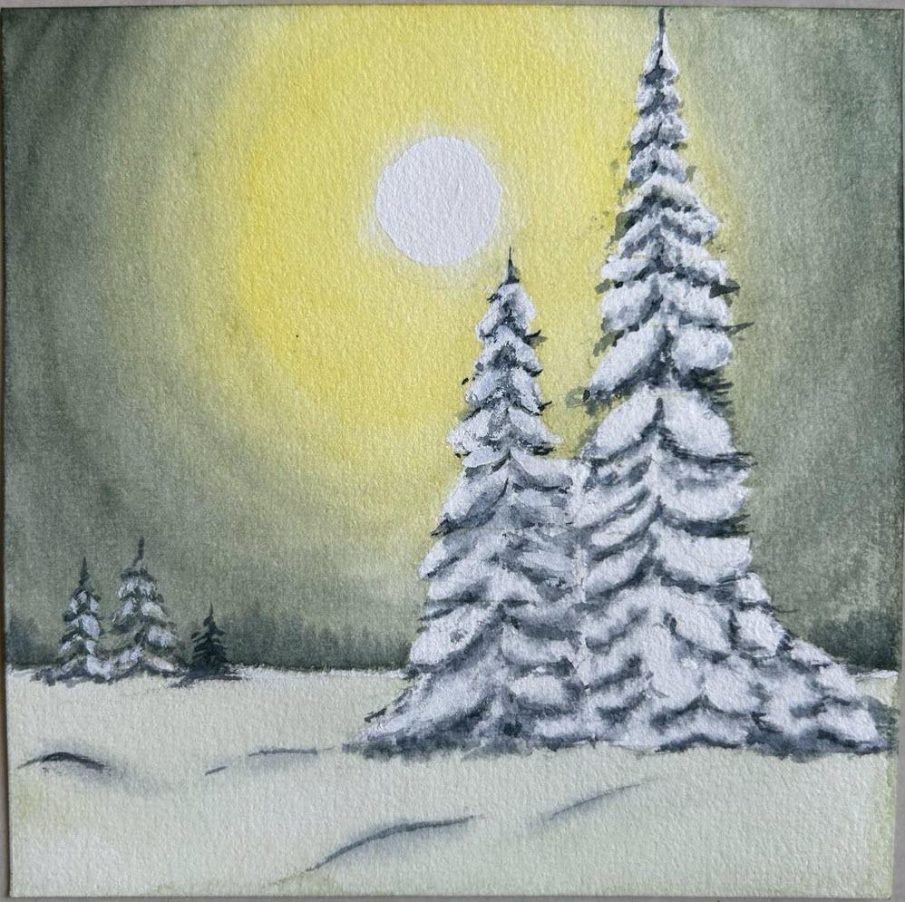 Watercolor winter moodboard - image 4 - student project