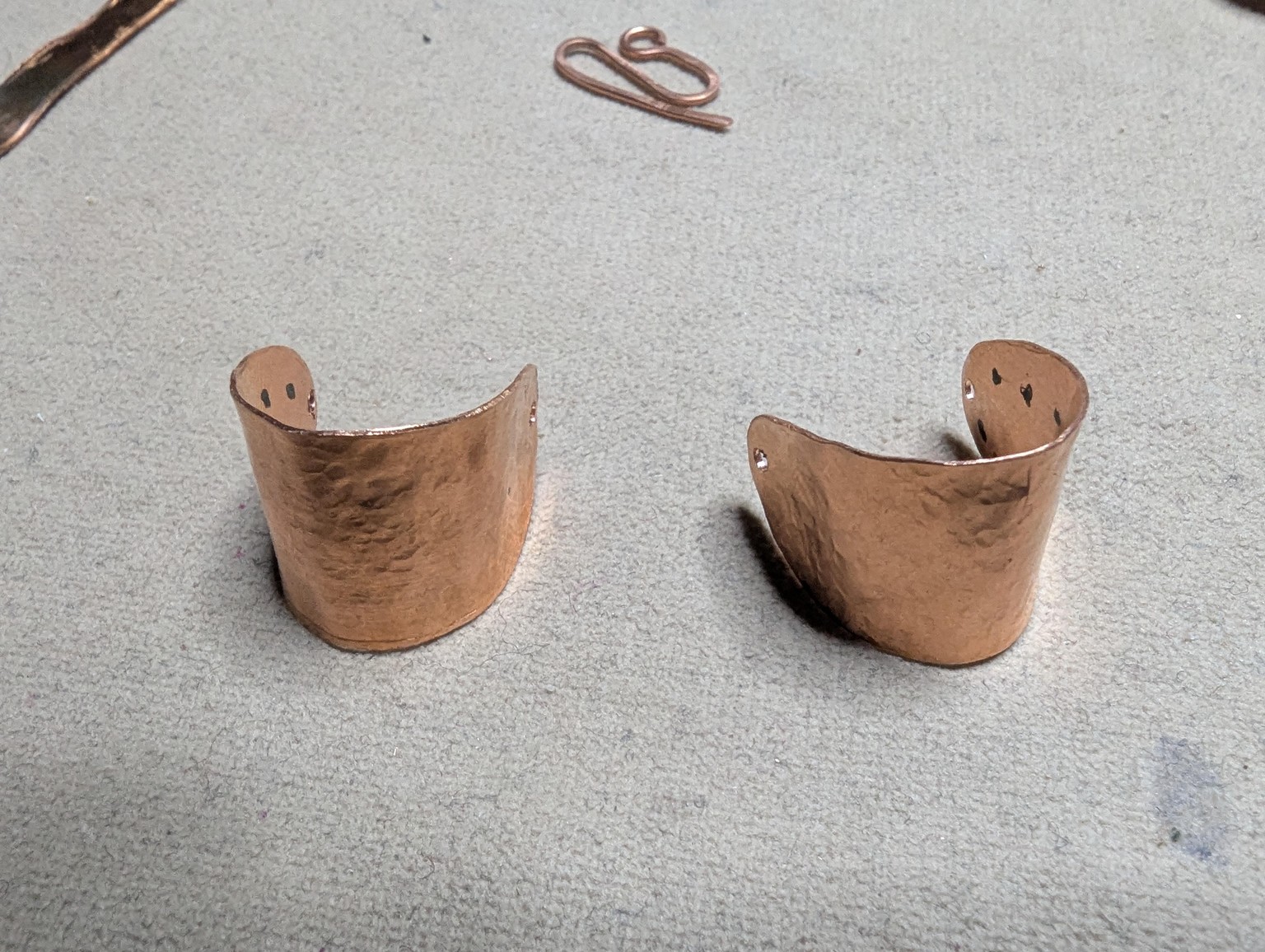 My first copper earrings - image 5 - student project
