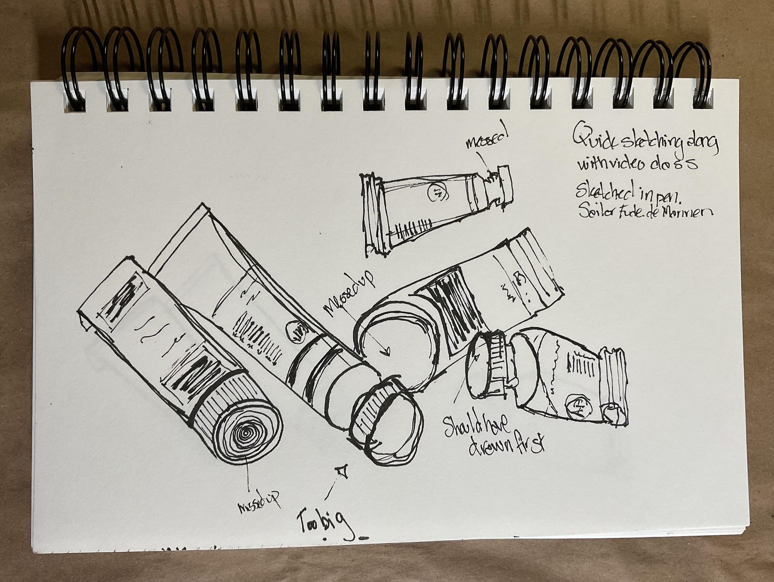 Practicing sketching with ink - image 1 - student project