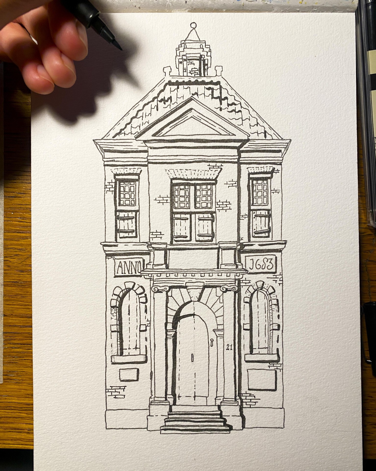Urban Sketching: Jan Pesijnshof - image 4 - student project