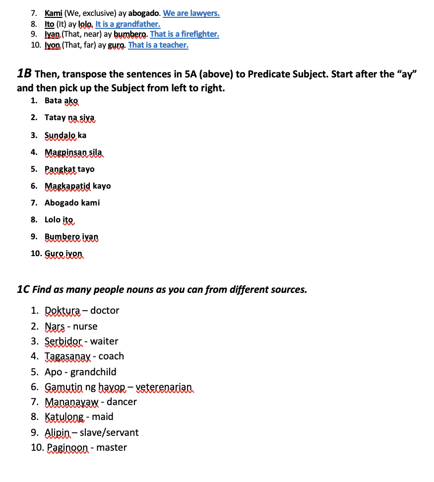 Filipino: Nouns, Adjectives, and Verbs - image 3 - student project