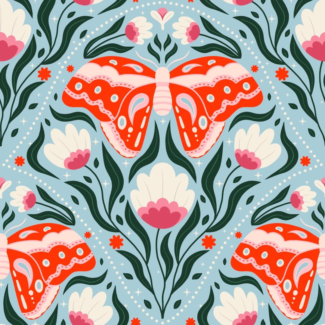 My moth repeating pattern 🥰 - image 1 - student project