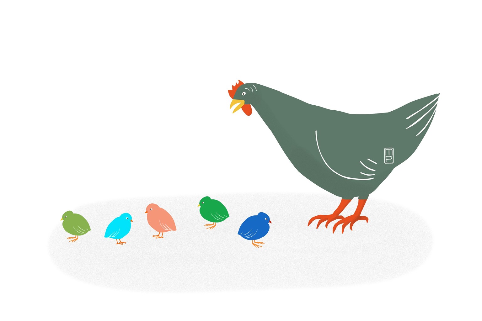 Animal parents, a pig and a chicken. - image 4 - student project