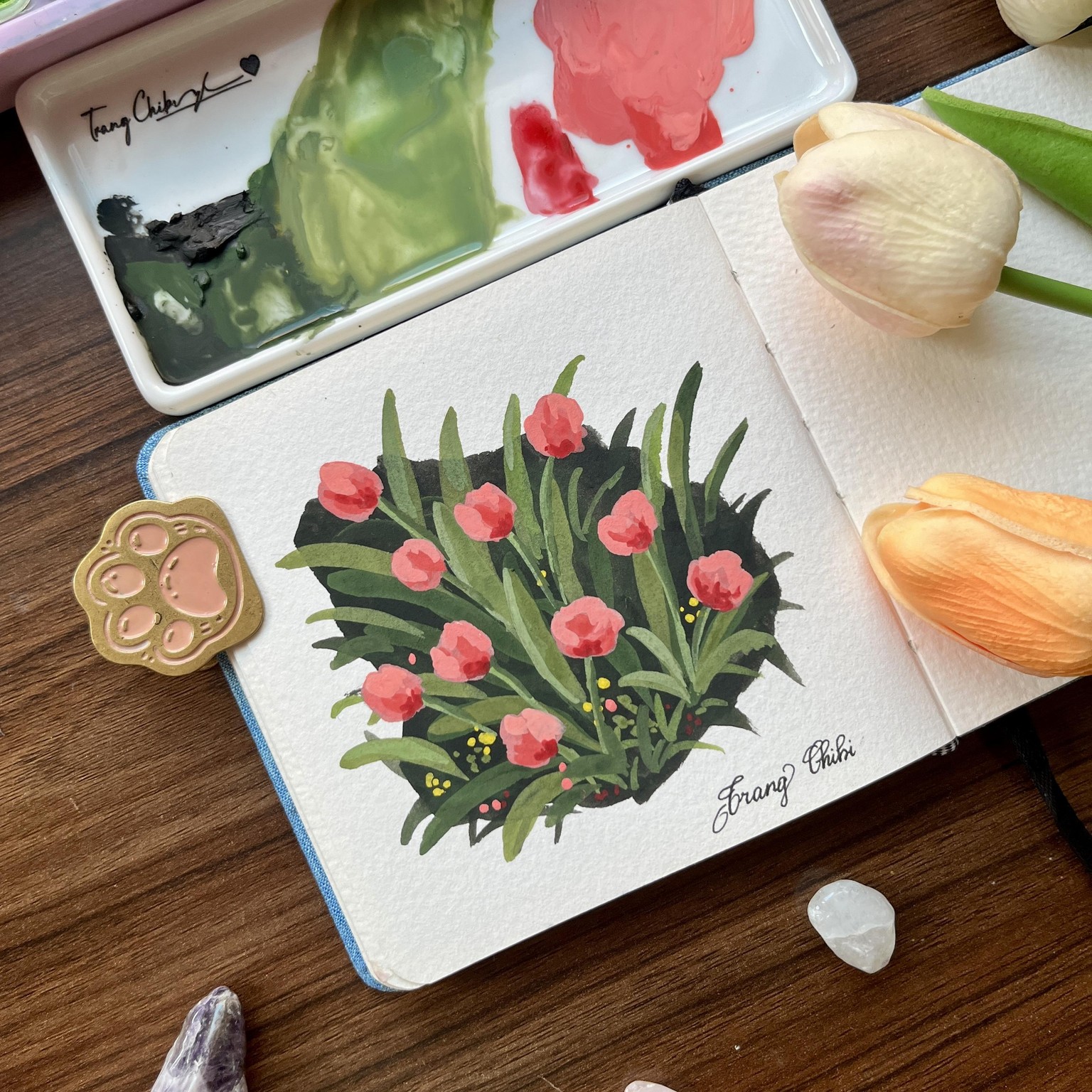 Some of My Tulip Gouache Paintings - image 1 - student project