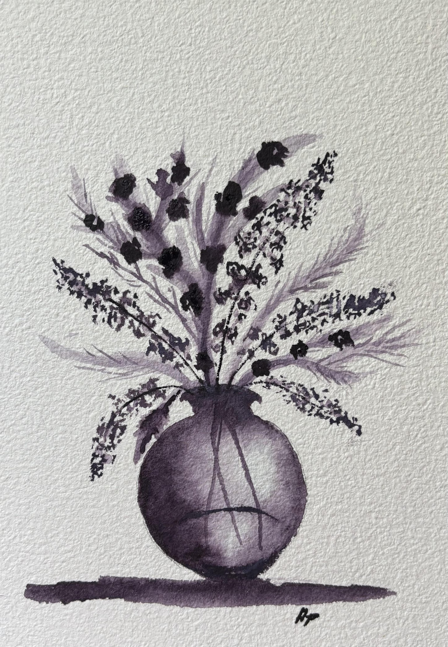 Loose watercolour lavender. - image 1 - student project