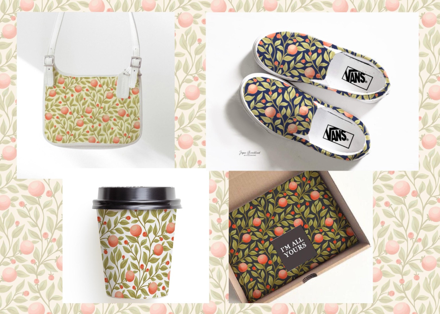 Elegant trailing botanical Pattern - image 3 - student project