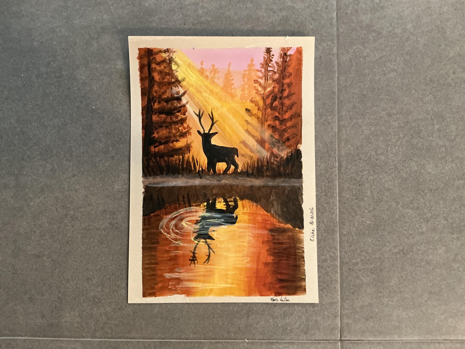 Deer in Golden Forest - image 1 - student project
