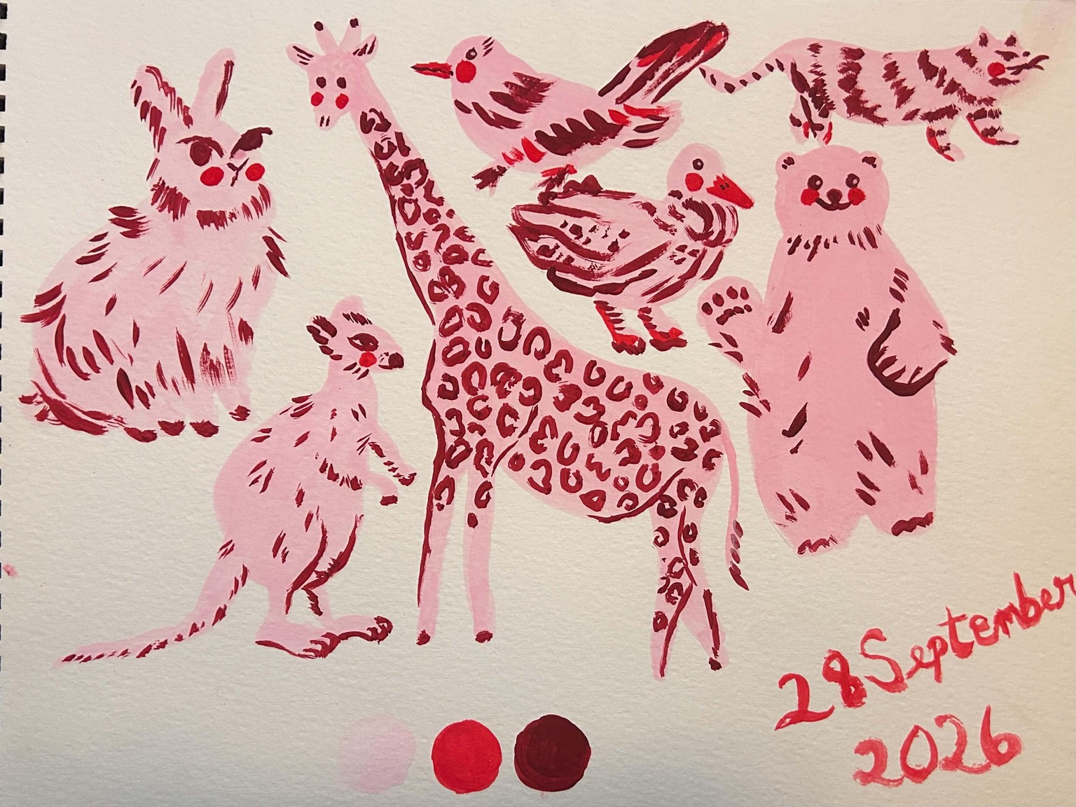 Gouache animals - image 1 - student project
