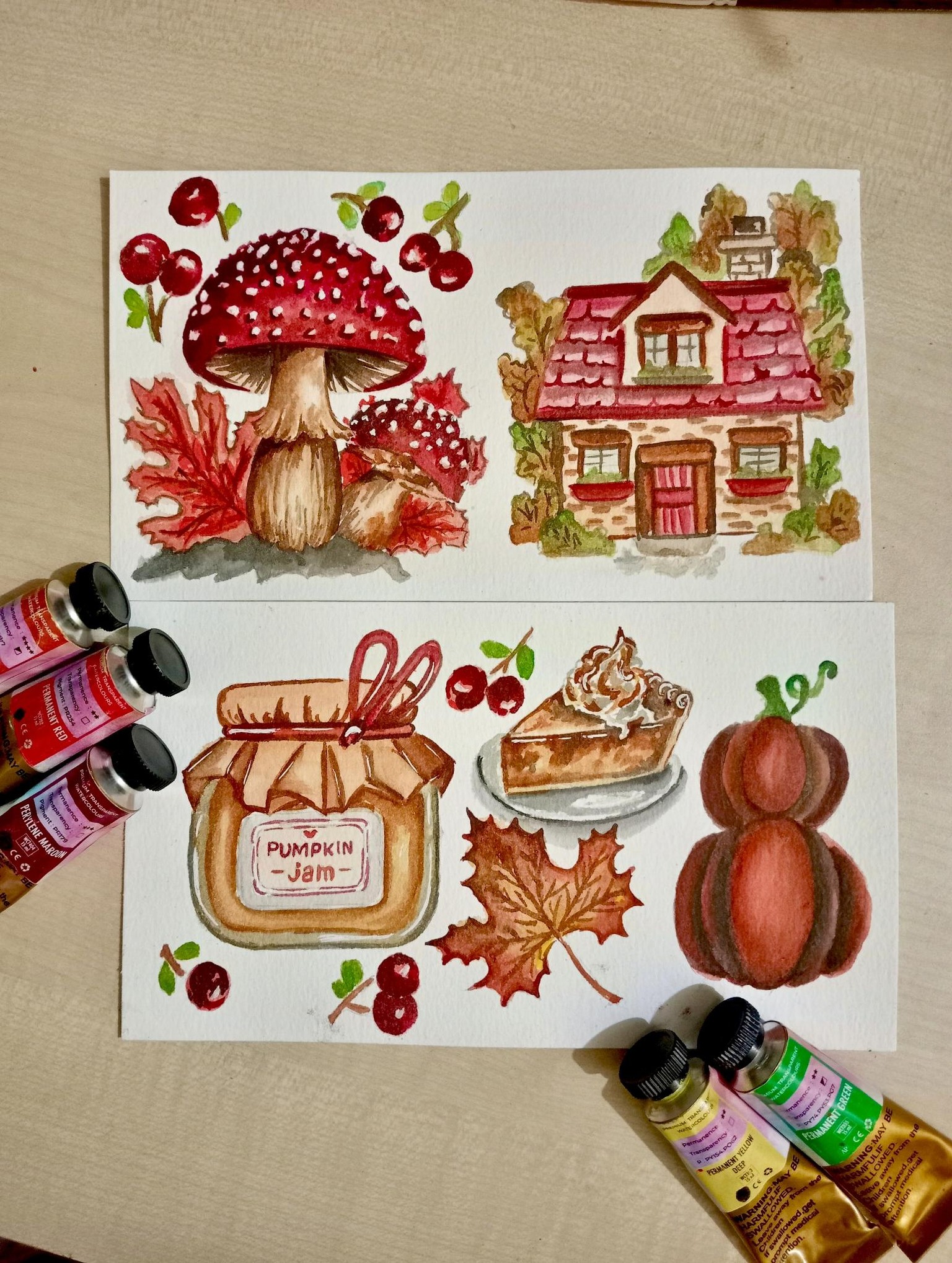 Autumn theme painting by Leeda - image 3 - student project