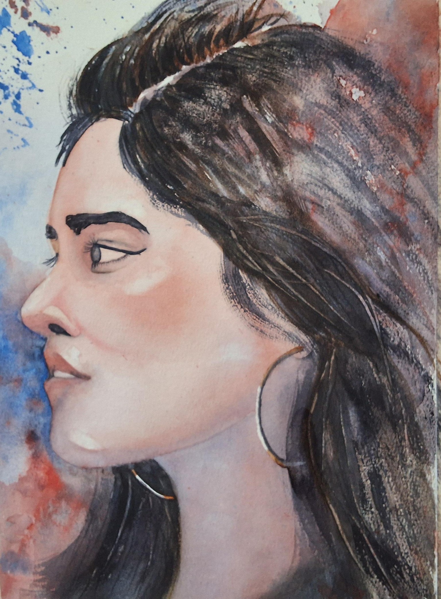 Watercolor portrait  challenge. . . wk 2. wk 3 - image 5 - student project