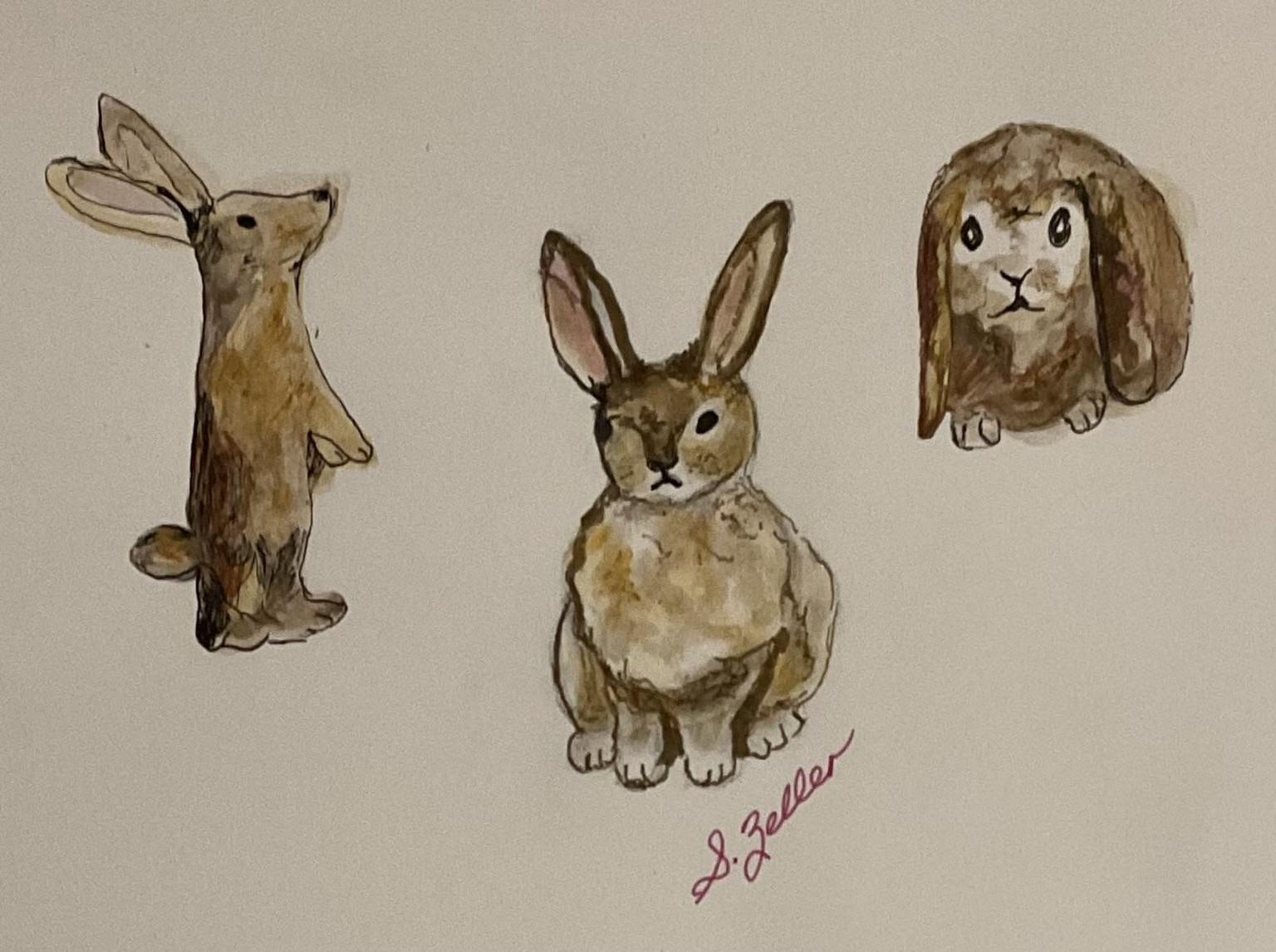 Paint Rabbits with an Underpainting Watercolor Technique. My first attempt at painting rabbits. Help - image 1 - student project