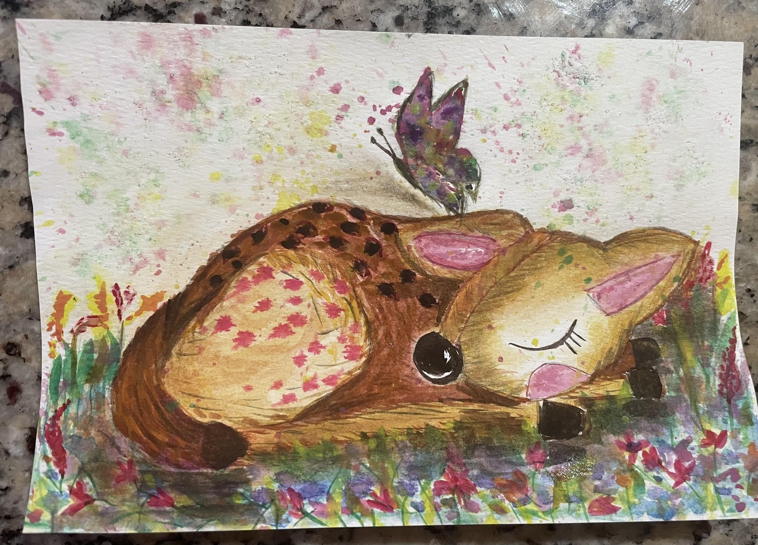 Class watercolor projects - image 3 - student project