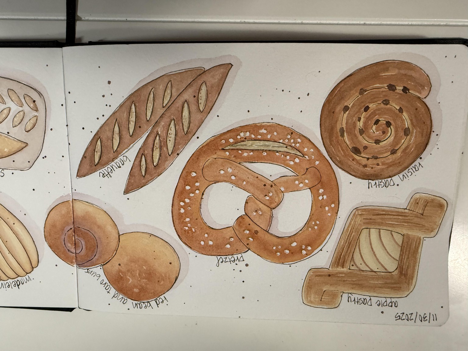 Watercolor pastries - image 1 - student project