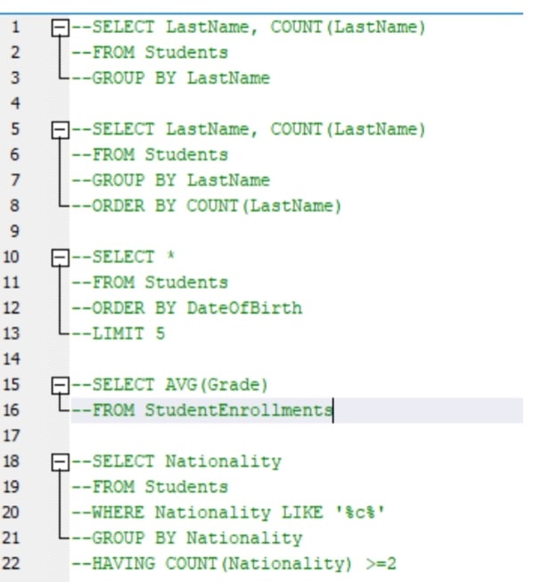 SQL Queries - image 1 - student project