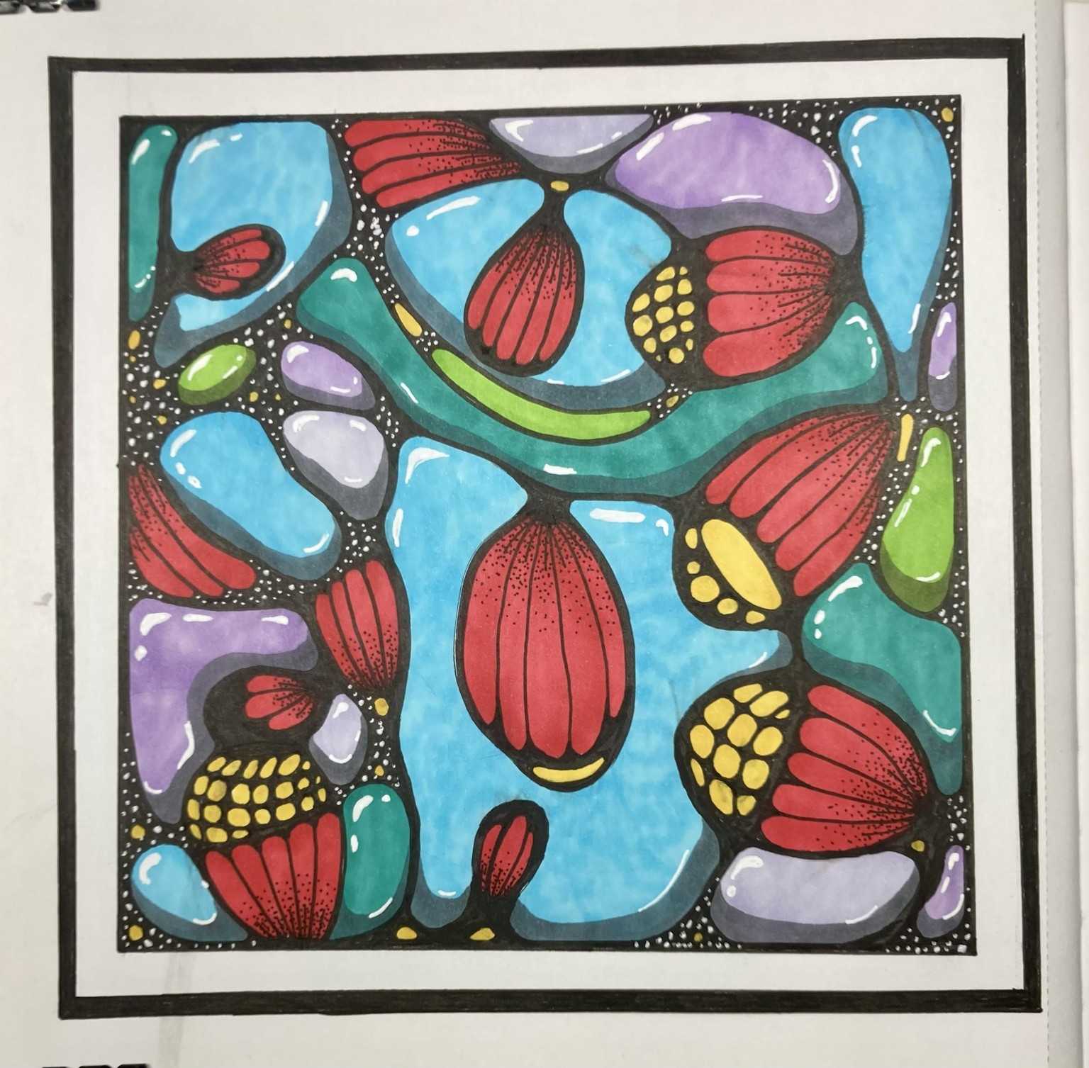 Mindful Drawing: Zendoodles - image 5 - student project