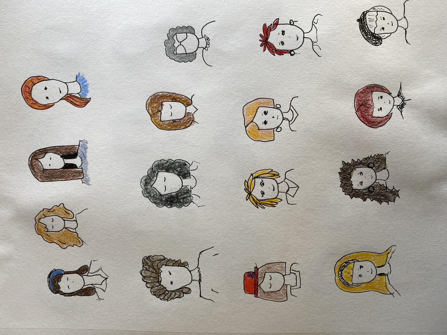 100 face doodles - image 1 - student project