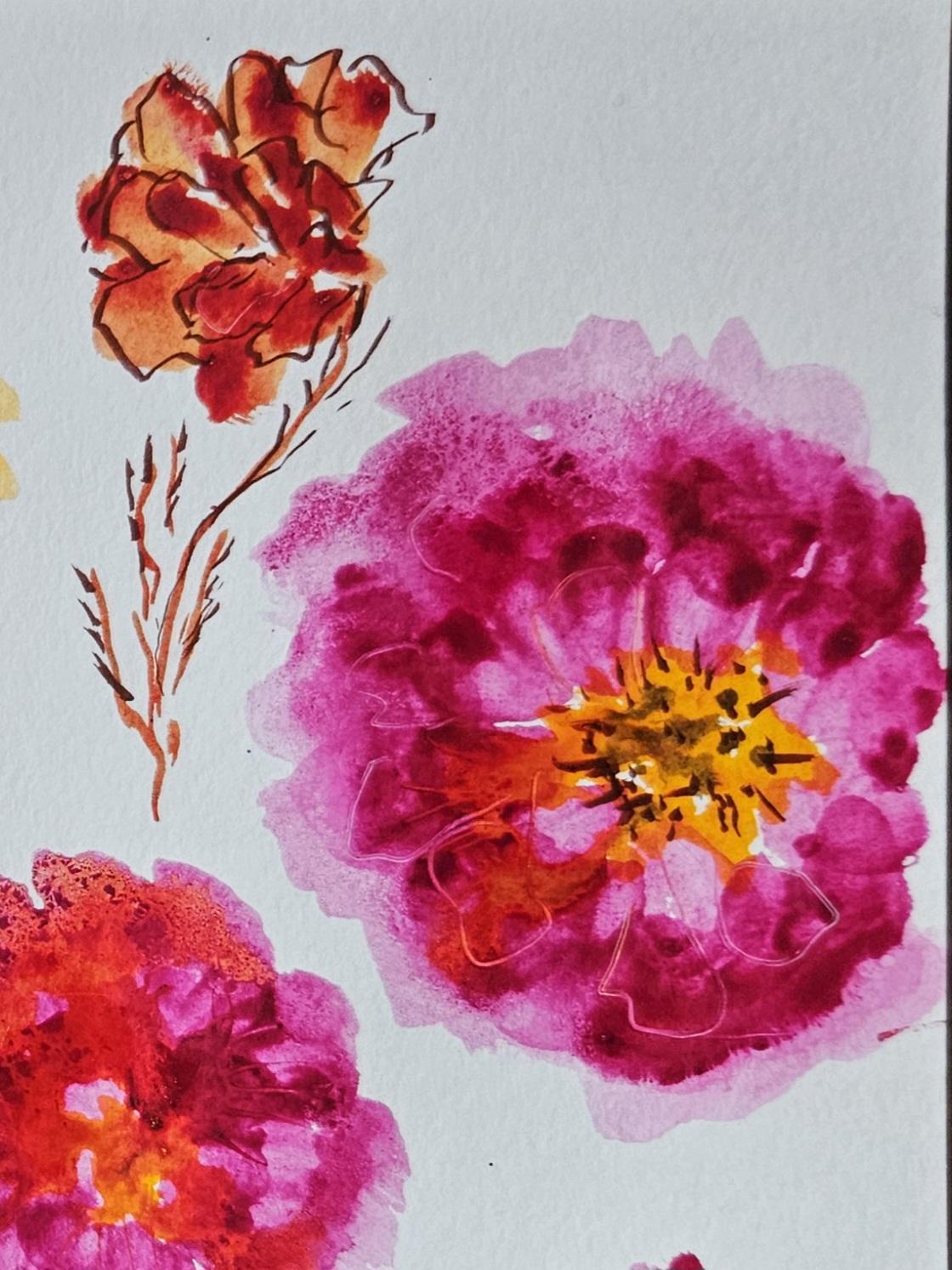 Inky floral practice - image 5 - student project