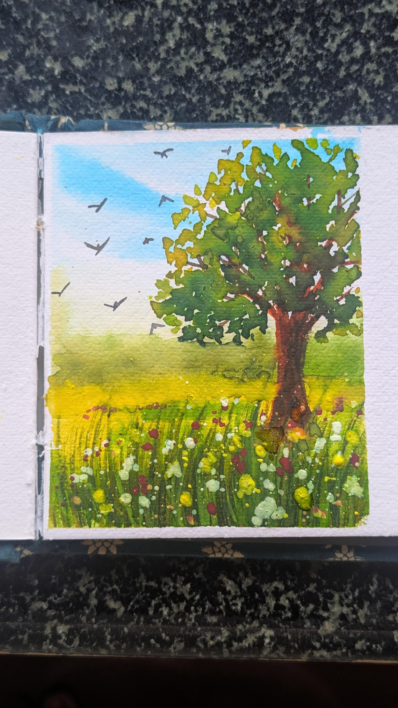 Watercolor Spring Landscape - image 2 - student project