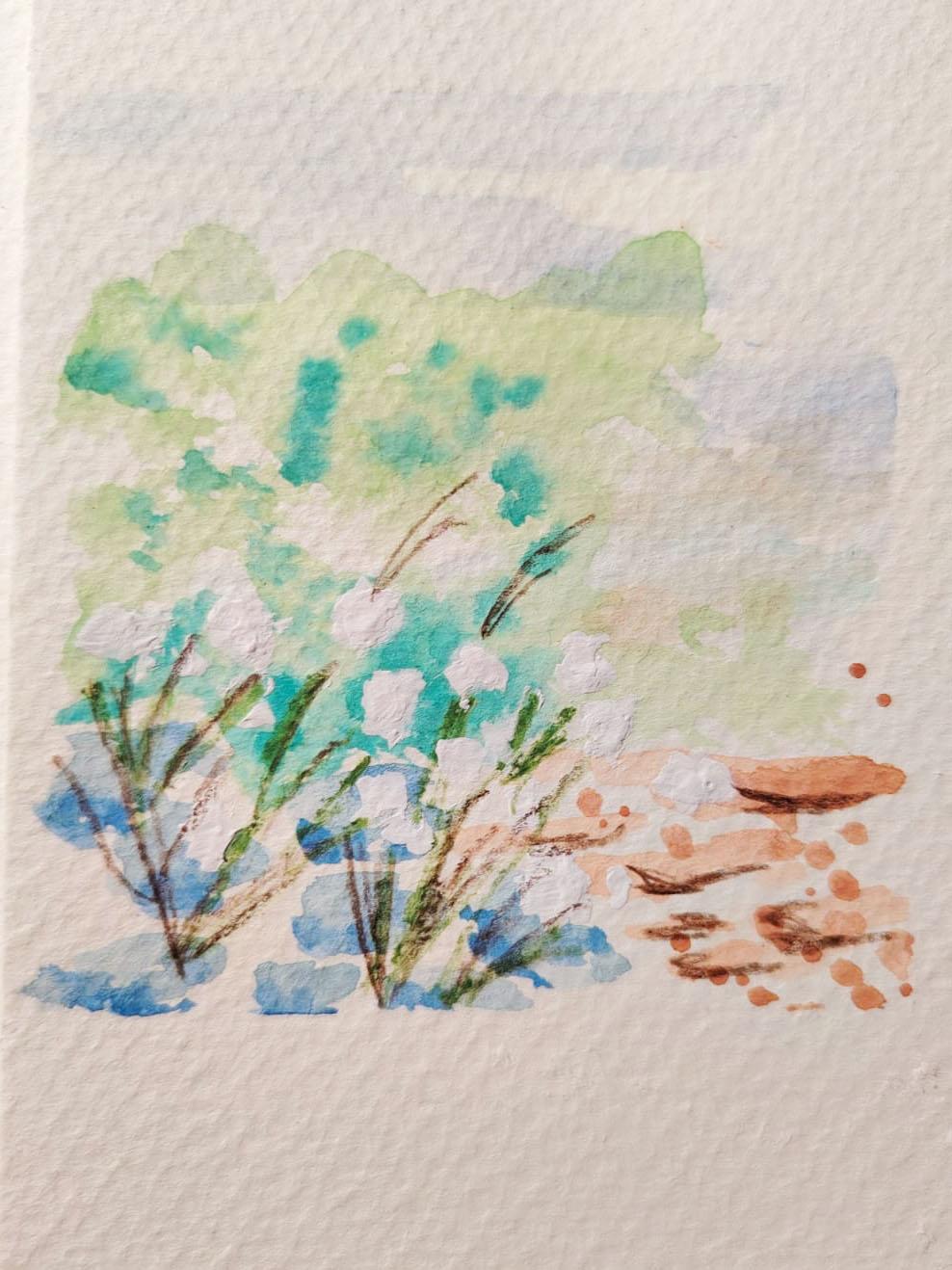 Watercolor polaroids. Wildflowers - image 2 - student project