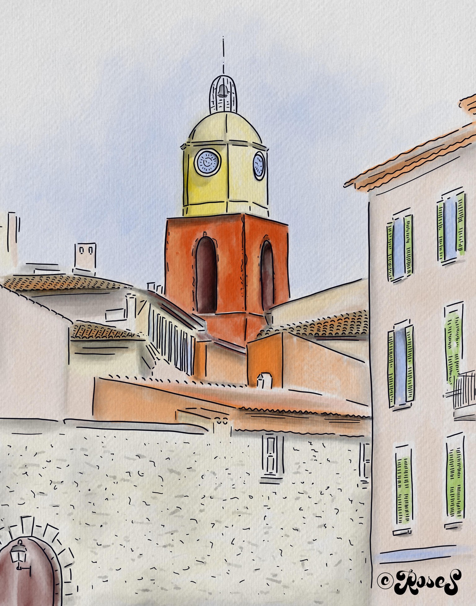 Urban Watercolor Sketching - image 3 - student project