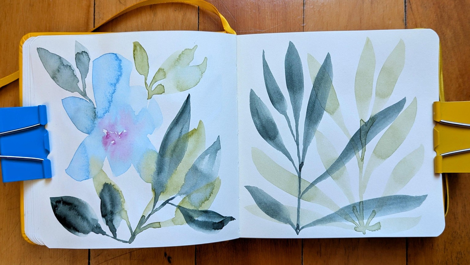 Loose Watercolour Florals and Leaves - image 5 - student project