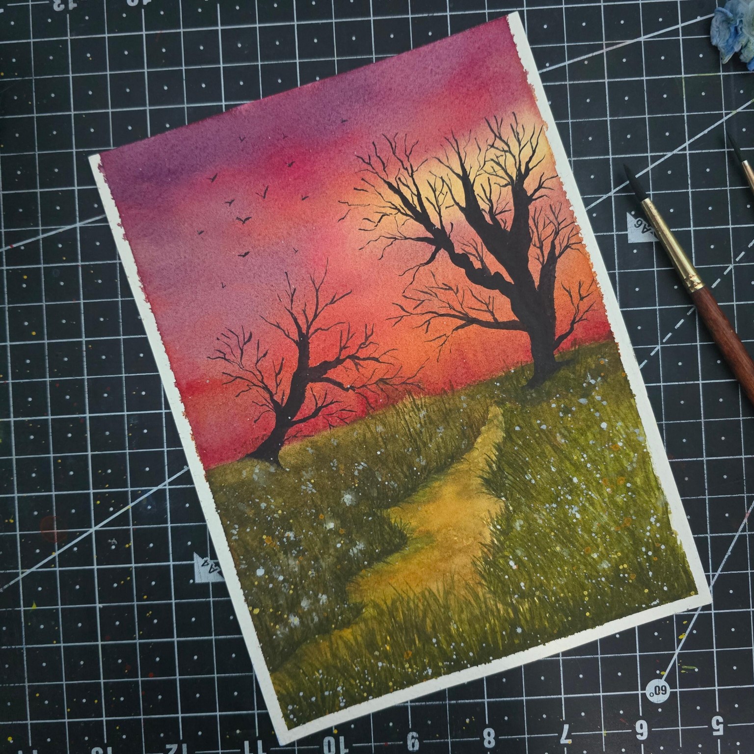 Spring watercolor Landscapes - image 9 - student project