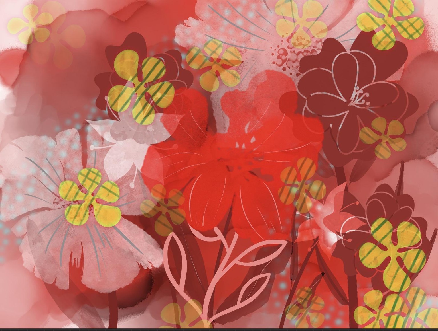 Watercolor floral - image 1 - student project