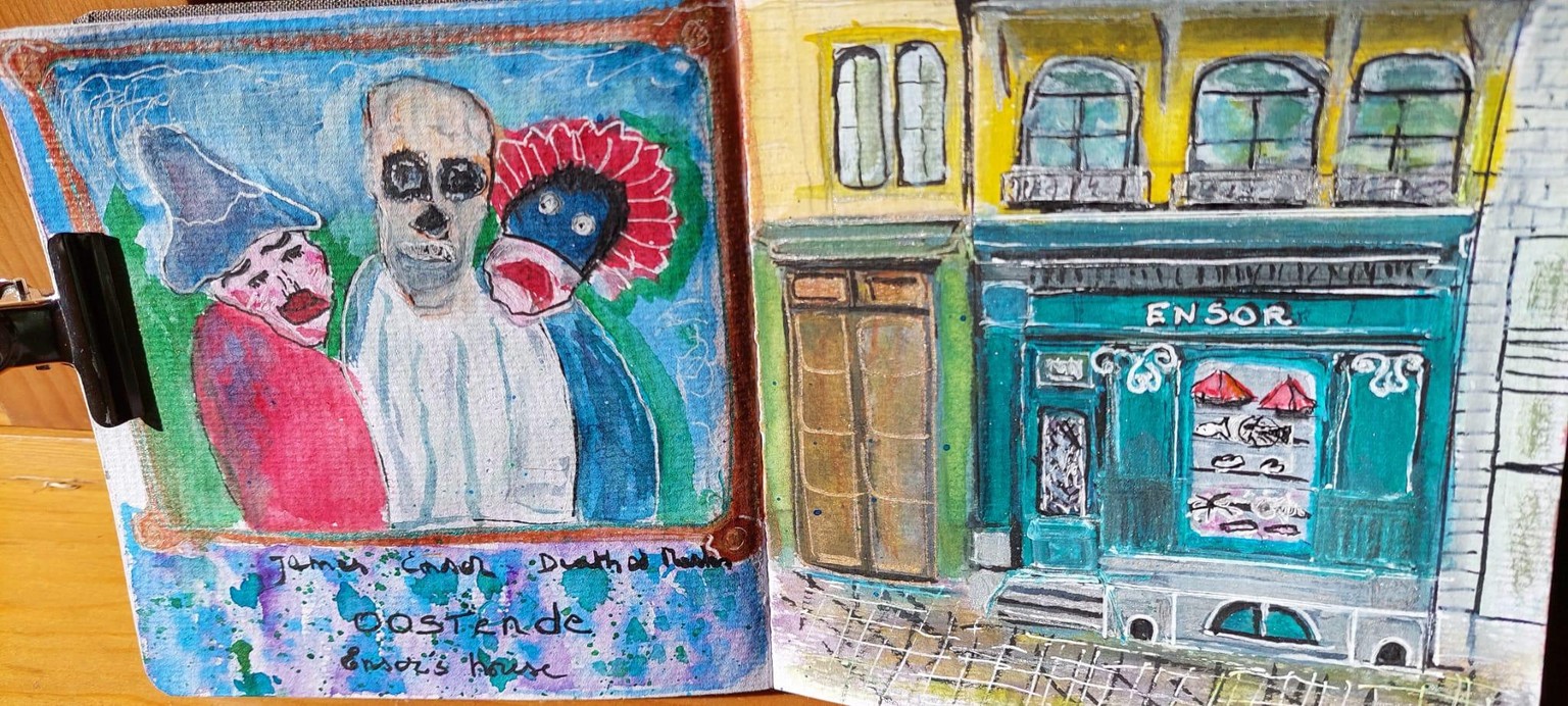 carnet de voyage. Dessiner in situ. James Ensor House. oostende - image 1 - student project