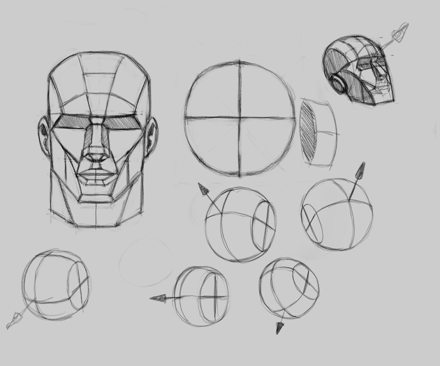 My studies for head plans - image 4 - student project