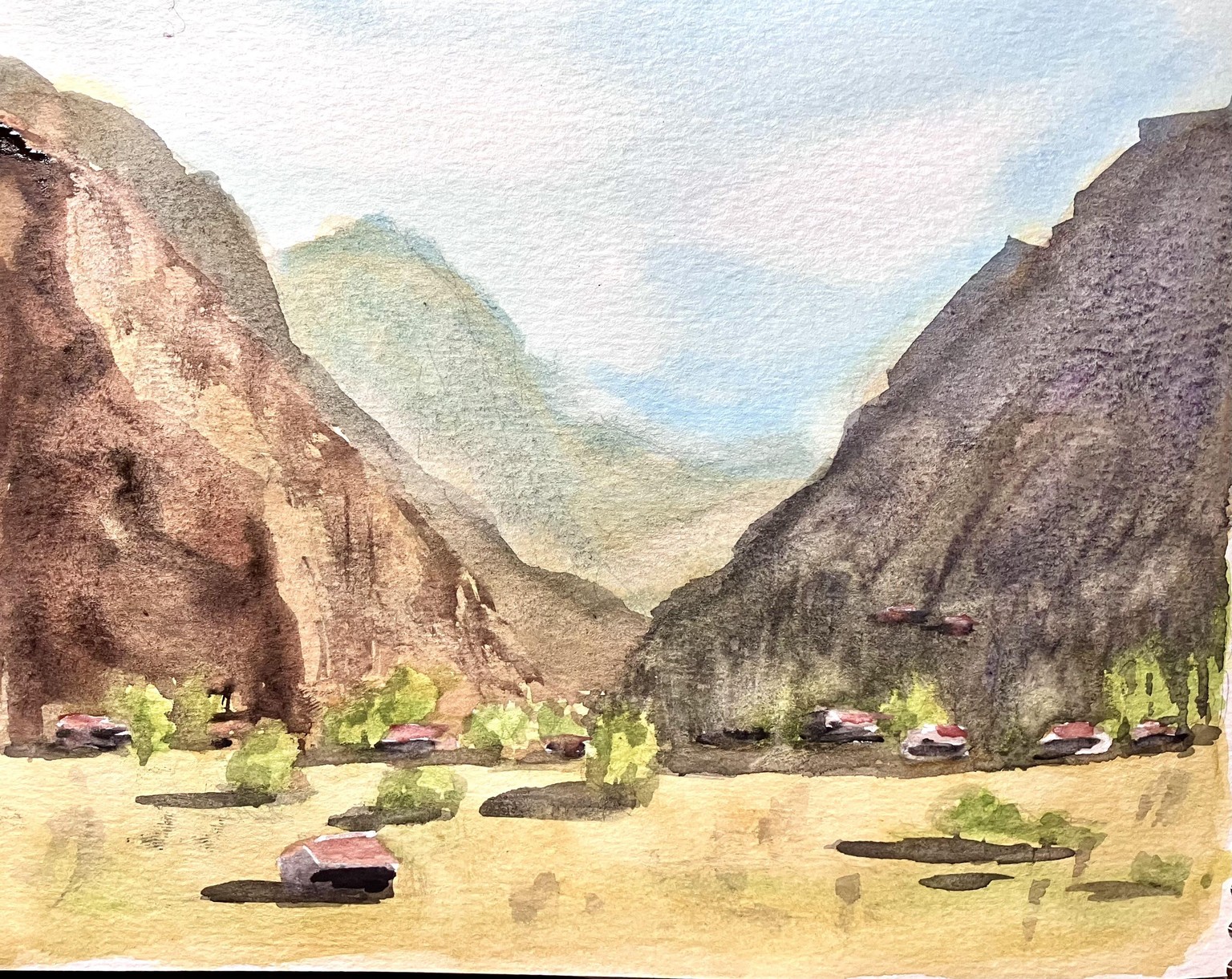 Watercolor scenery:  Ink or no ink? - image 15 - student project