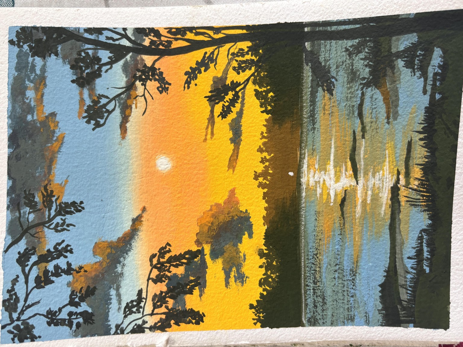 gouache landscapes - image 7 - student project