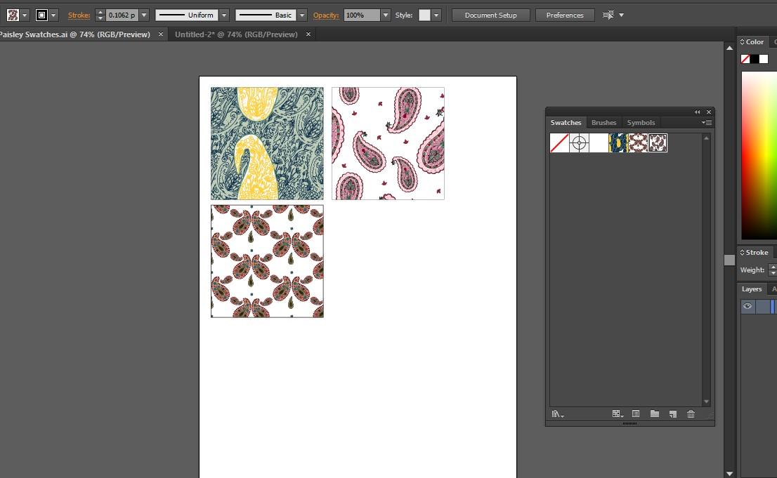 Paisley Swatches - image 1 - student project