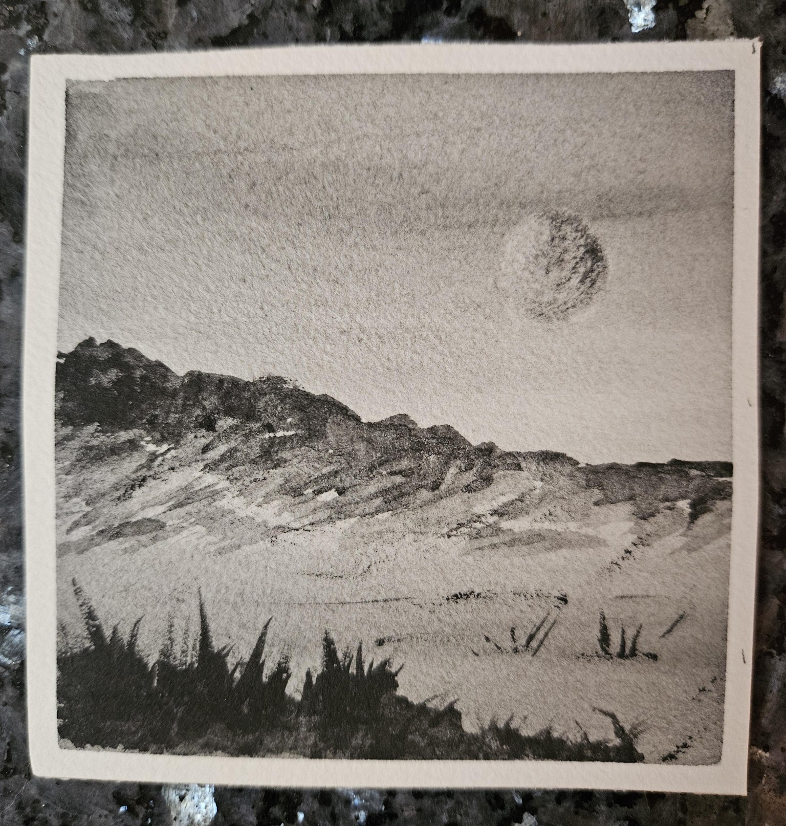 Charcoal painting - image 1 - student project