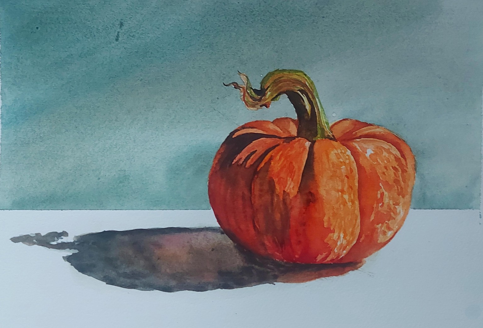 Watercolour Pumpkin - image 1 - student project