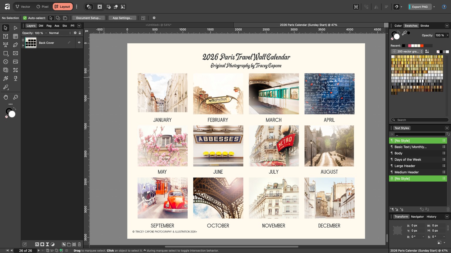 Multiple calendars from one template - image 3 - student project