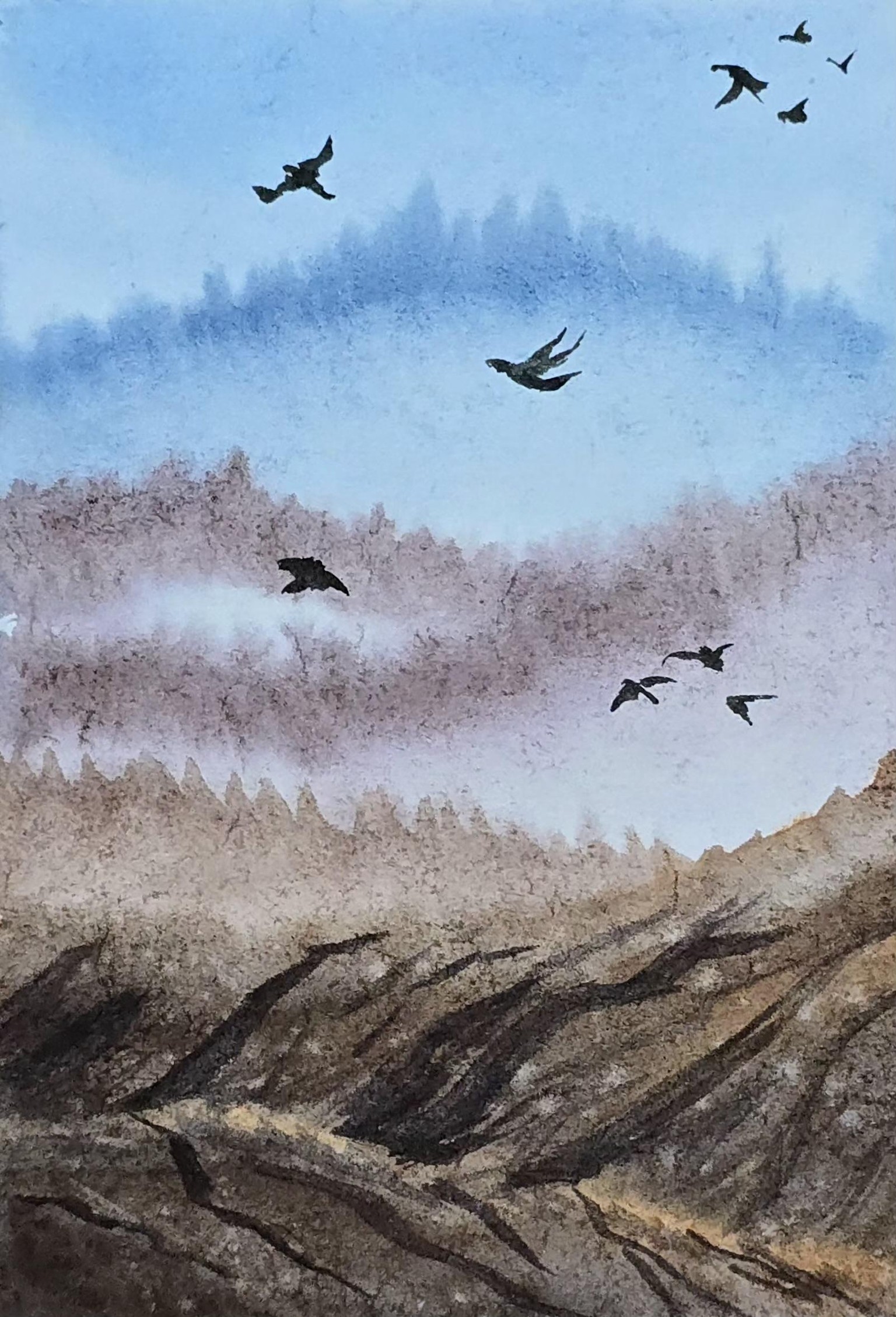 20days of Watercolours mountains - image 9 - student project