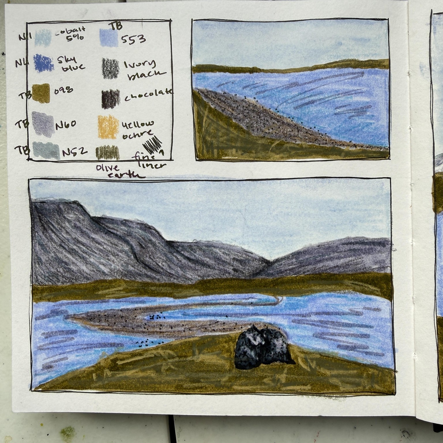 Illustrated landscape - image 1 - student project
