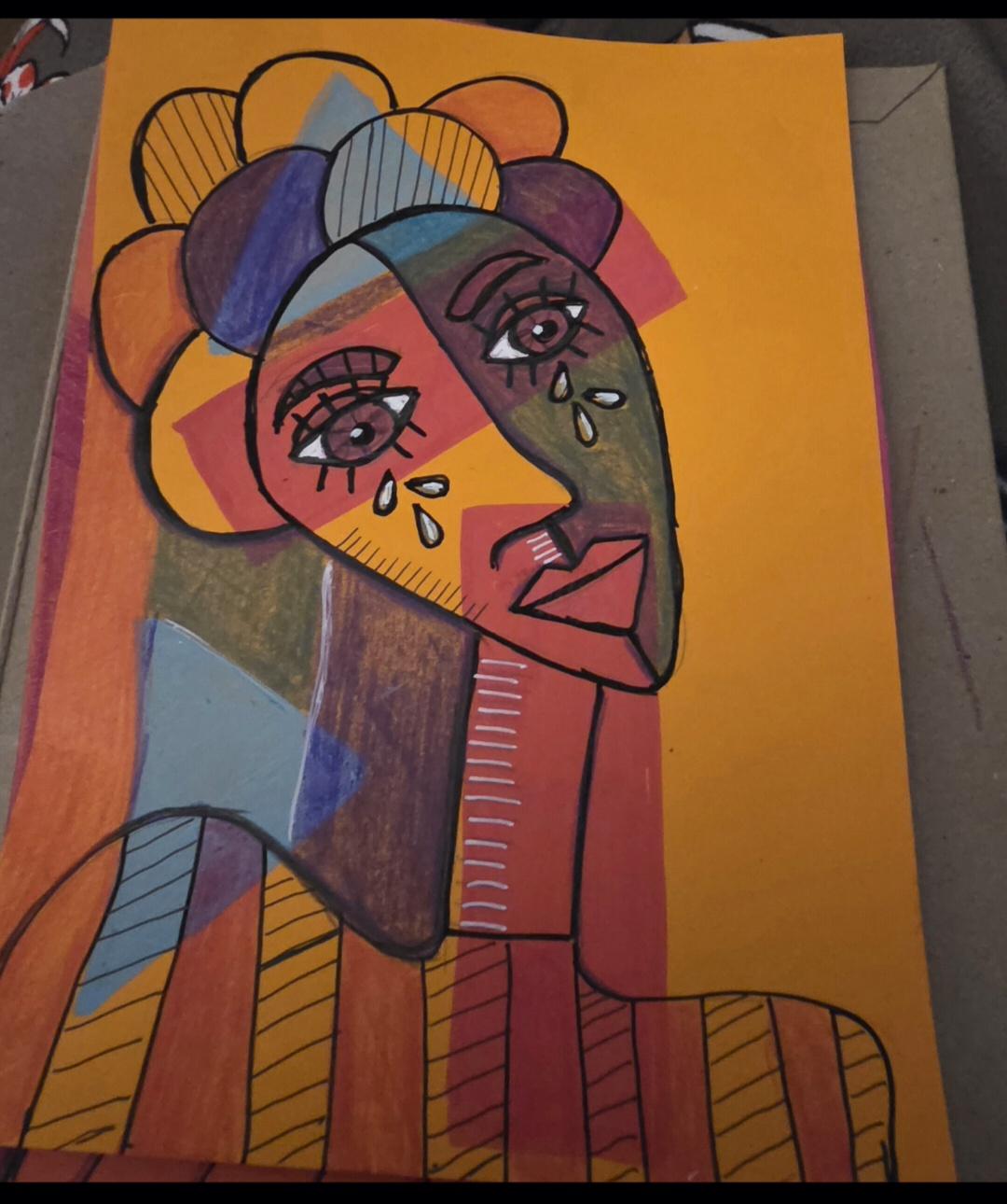 Picasso Inspired Face Art - image 1 - student project